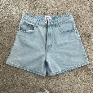 High waisted denim shorts